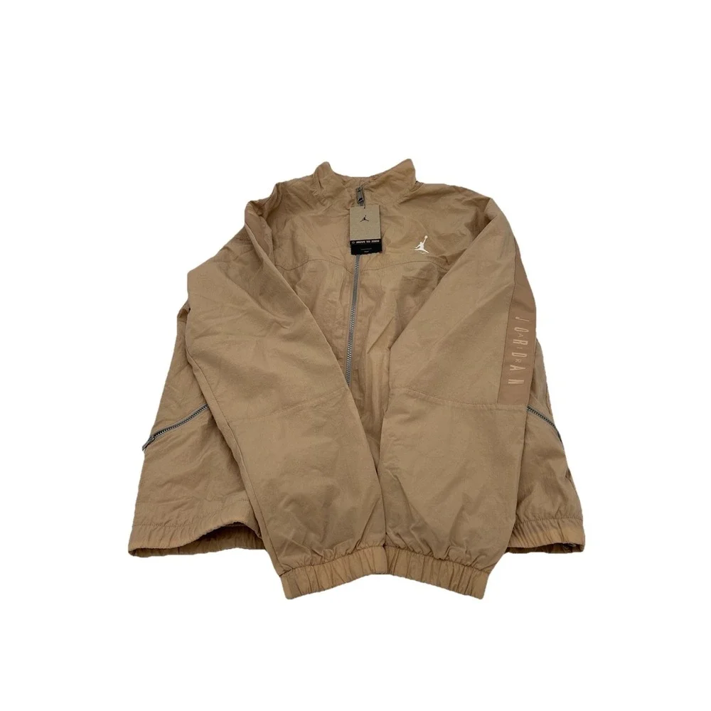 Size Large - Jordan Essentials Men's Warmup Jacket Hemp-Sail FB7294-200 NWT